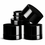 (200 Pack) 5ml Black Glass Jars with Child-Resistant Lids