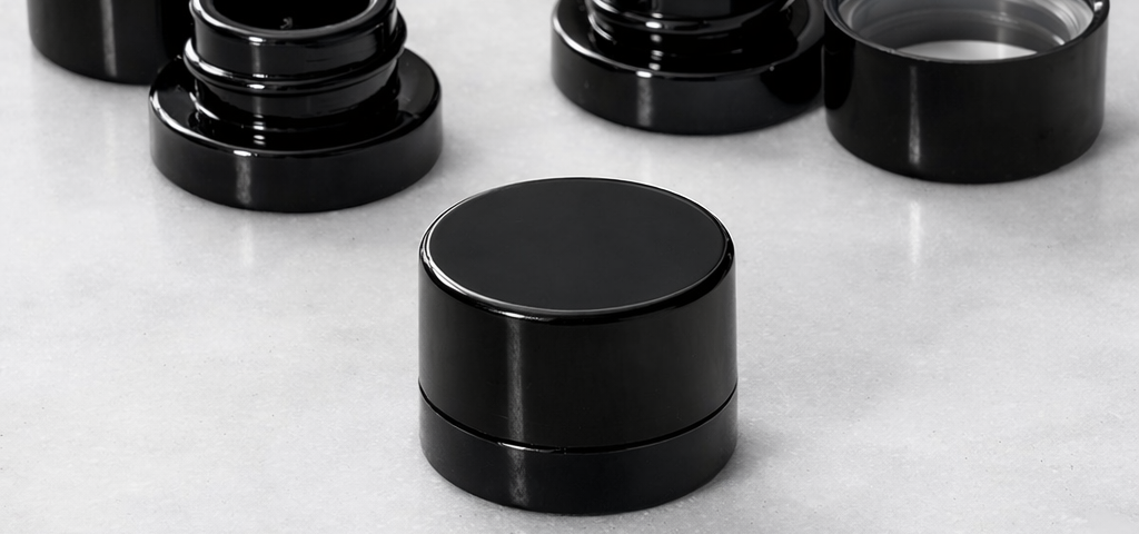 (200 Pack) 5ml Black Glass Jars with Child-Resistant Lids