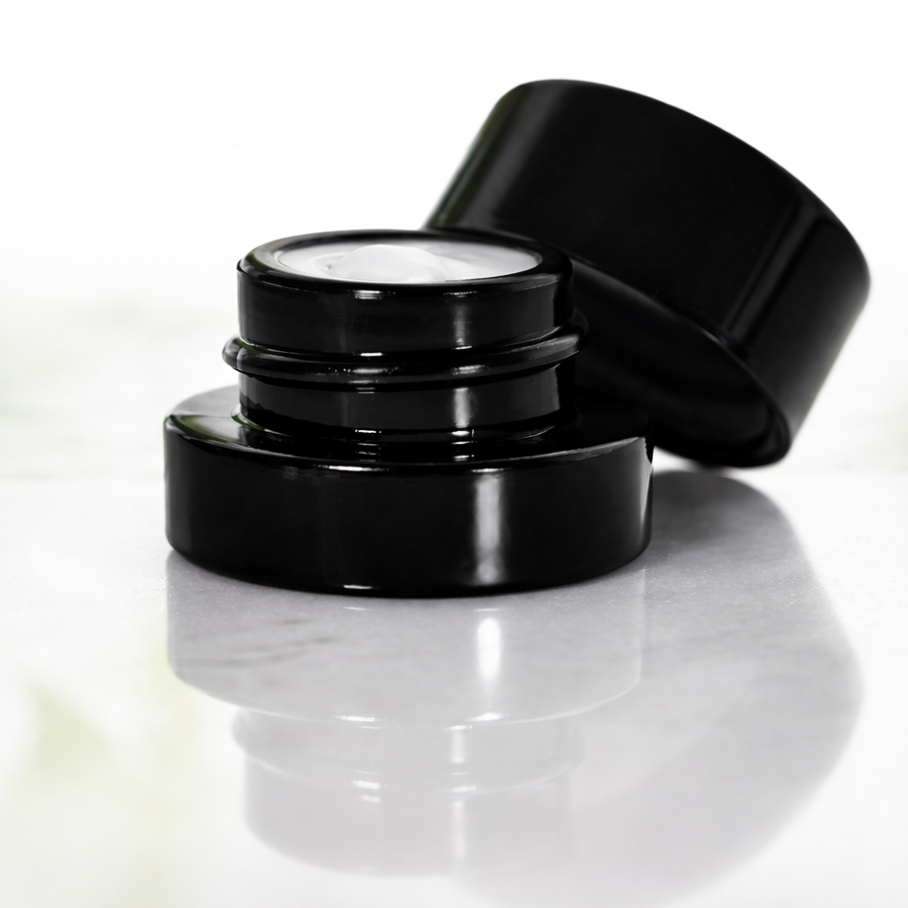 (200 Pack) 5ml Black Glass Jars with Child-Resistant Lids