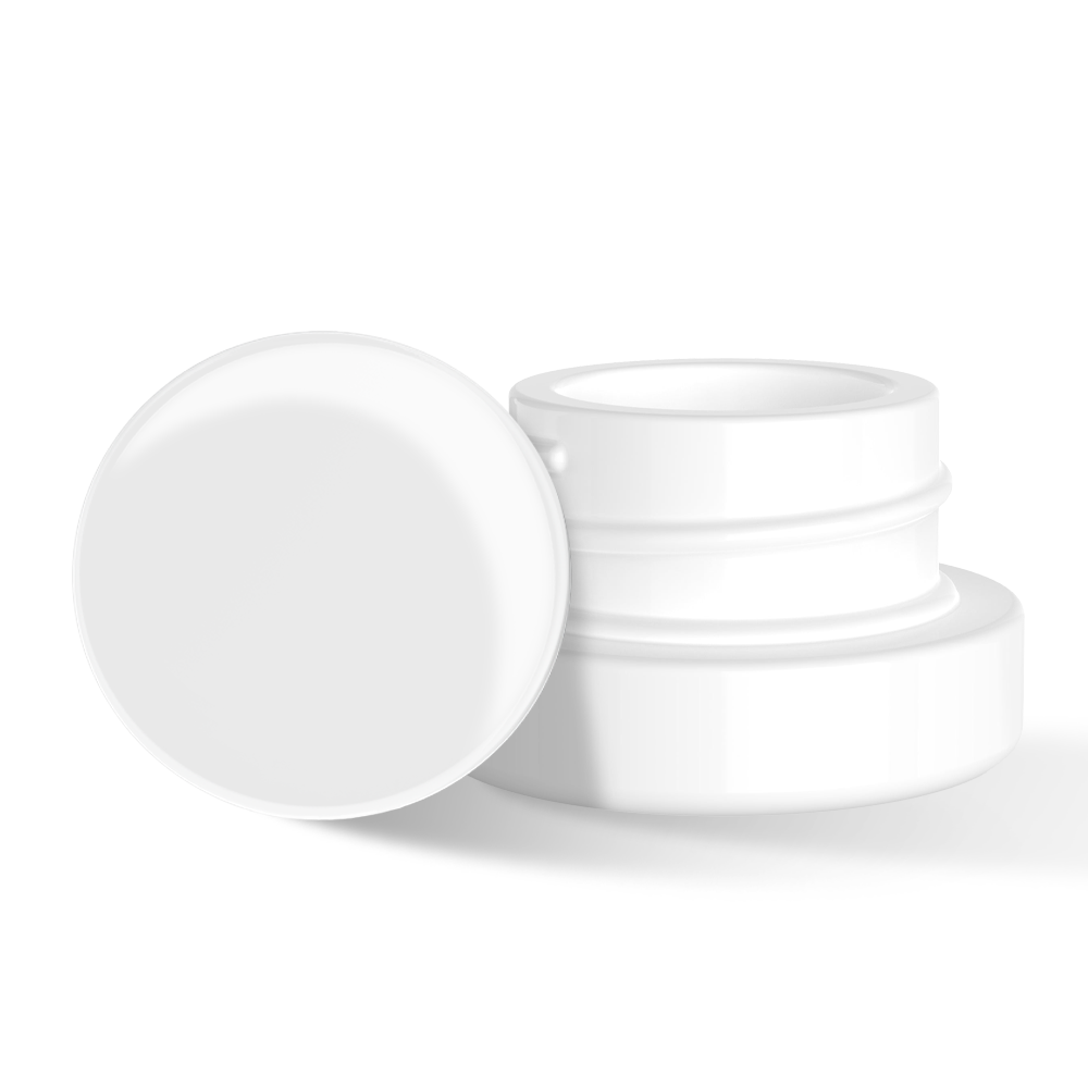 Custom Label for 5ml White Glass Container with White Child Resistant Lid