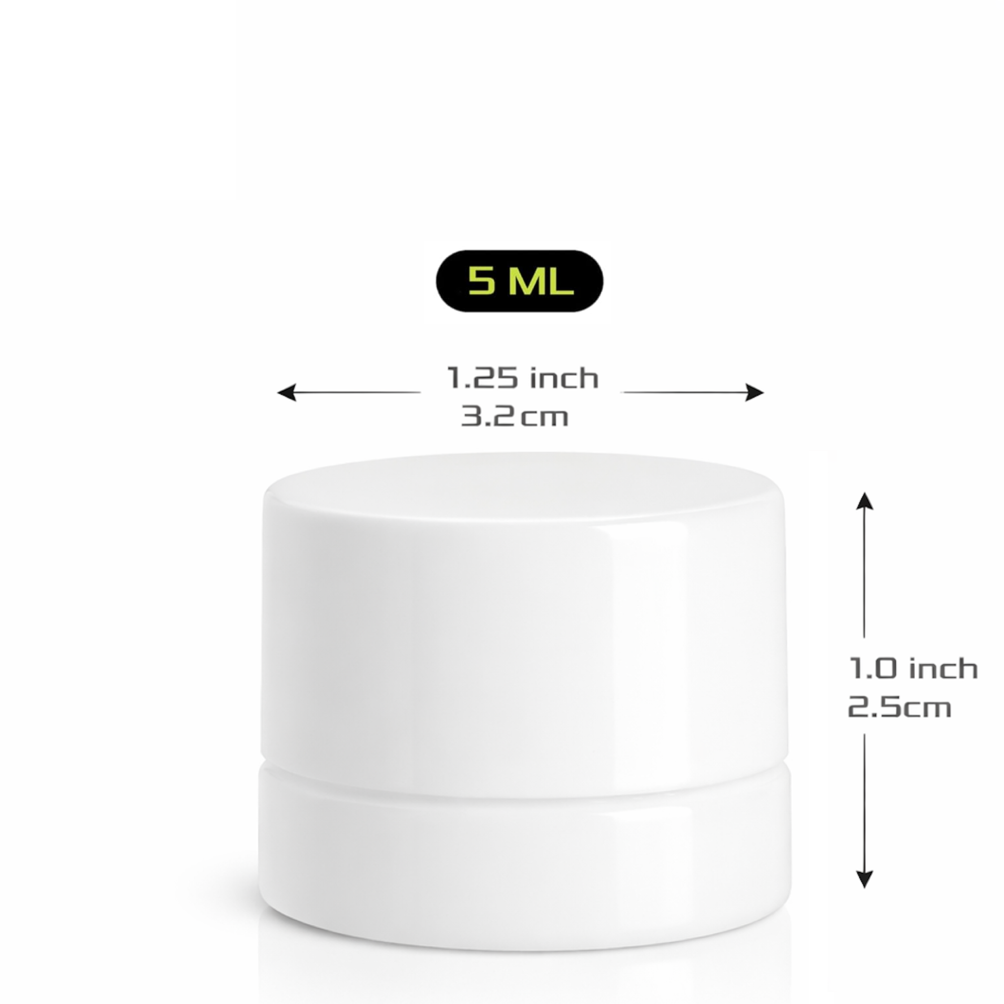 (200 Pack) 5ml White Glass Jars with Child-Resistant Lids