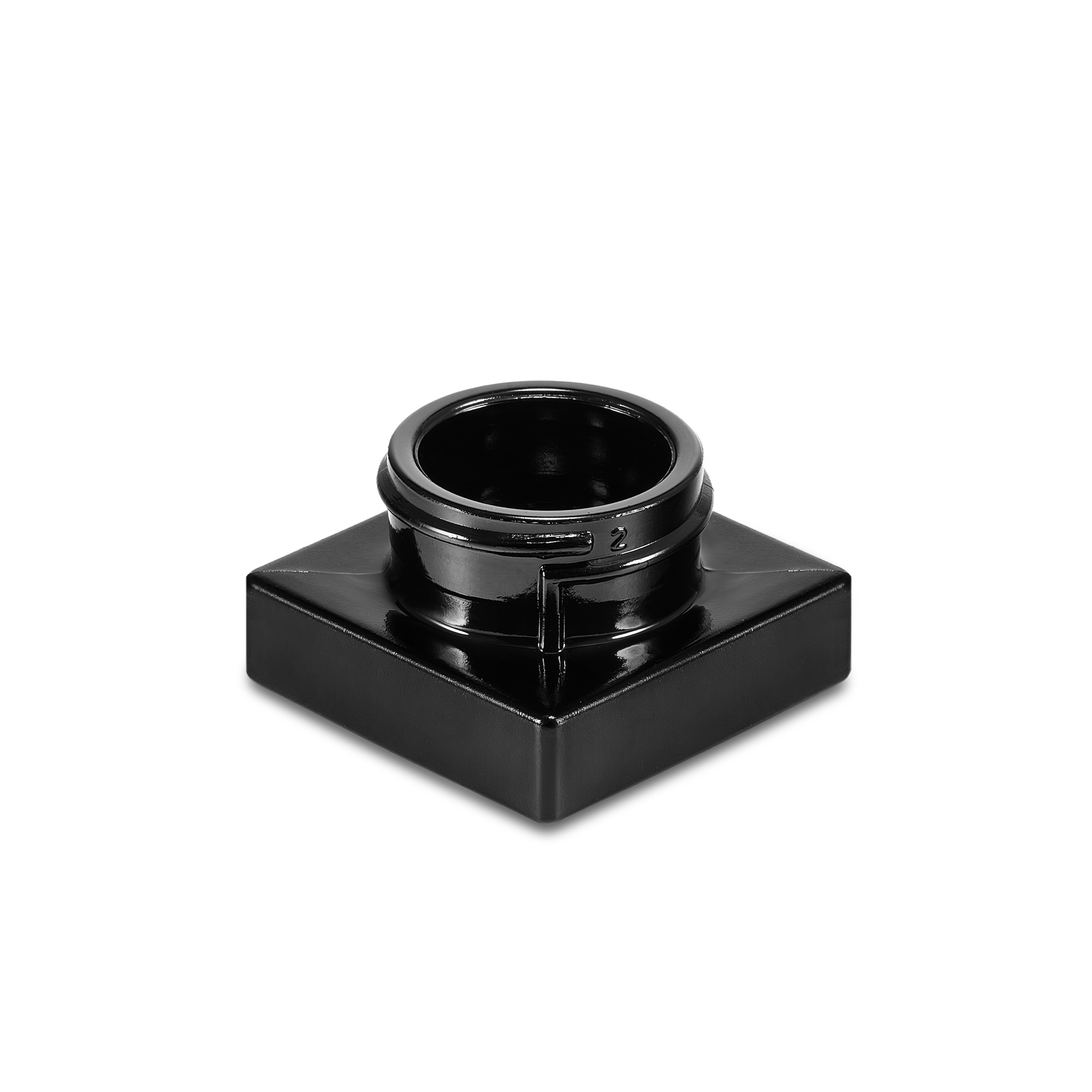 (150 Pack) 5ml Black Glass Square BlokJars with Child-Resistant PTFE Lids