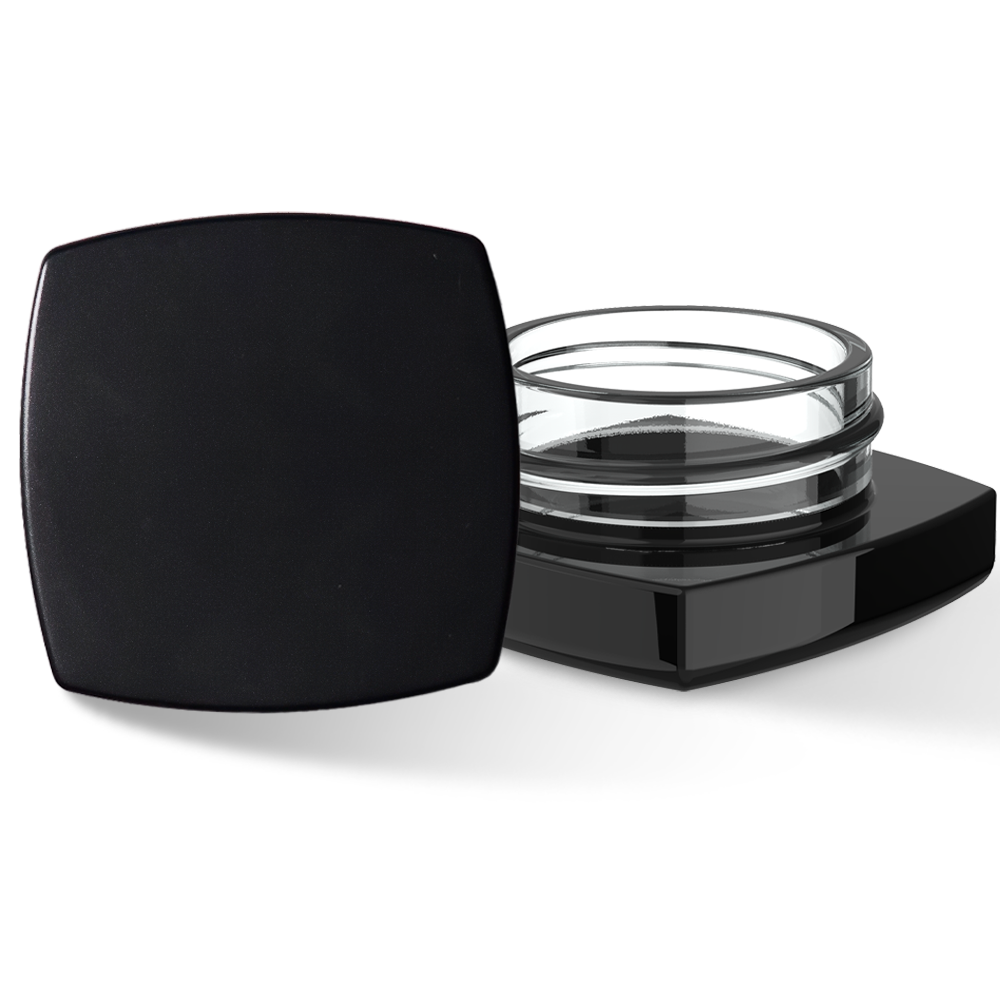 Custom Label for 9ml Black Square Glass Container Child Resistant with Black Lid