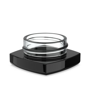 (240 Pack) 9ml Black Glass Square Pillow Concentrate Container with Black Child Resistant Lid