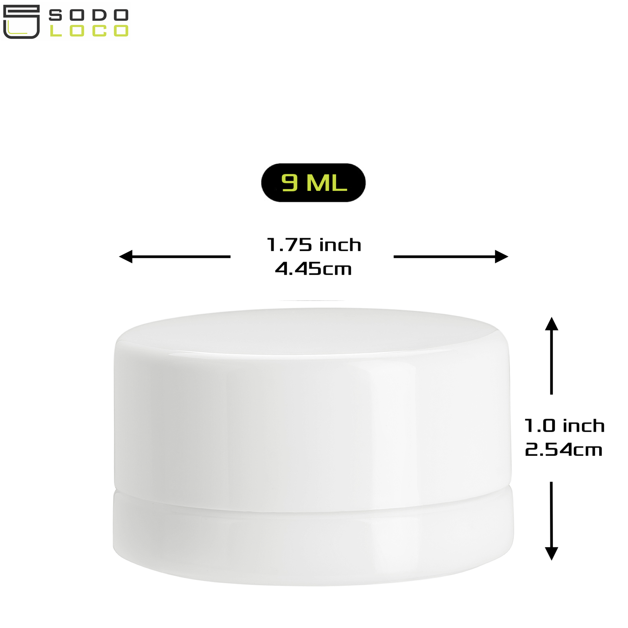 (200 Pack) 9ml White Glass Jars with Child-Resistant Lids