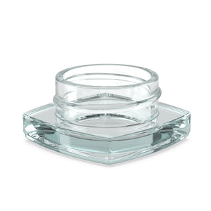 (240 Pack) 9ml Clear Glass Square Pillow Concentrate Container with White Child Resistant Lid