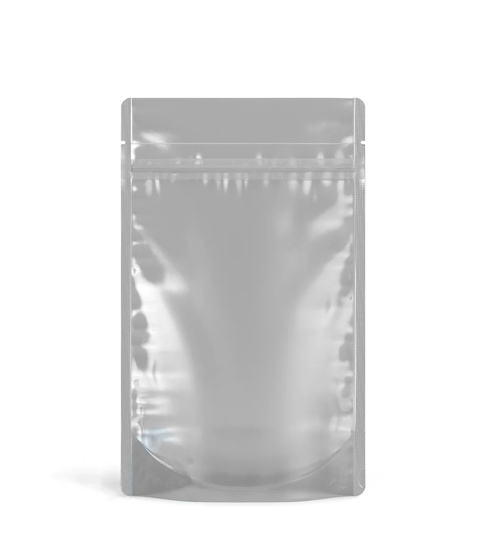 (1,000 Pack) 14g Matte Black Mylar Bags with Clear Front – Tear Notch, 5" x 8.1"