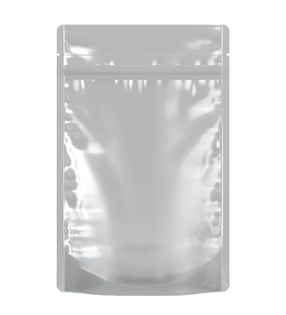 (1,000 Pack) 28g Matte White Mylar Bags with Clear Front – Tear Notch, 6" x 9.3"