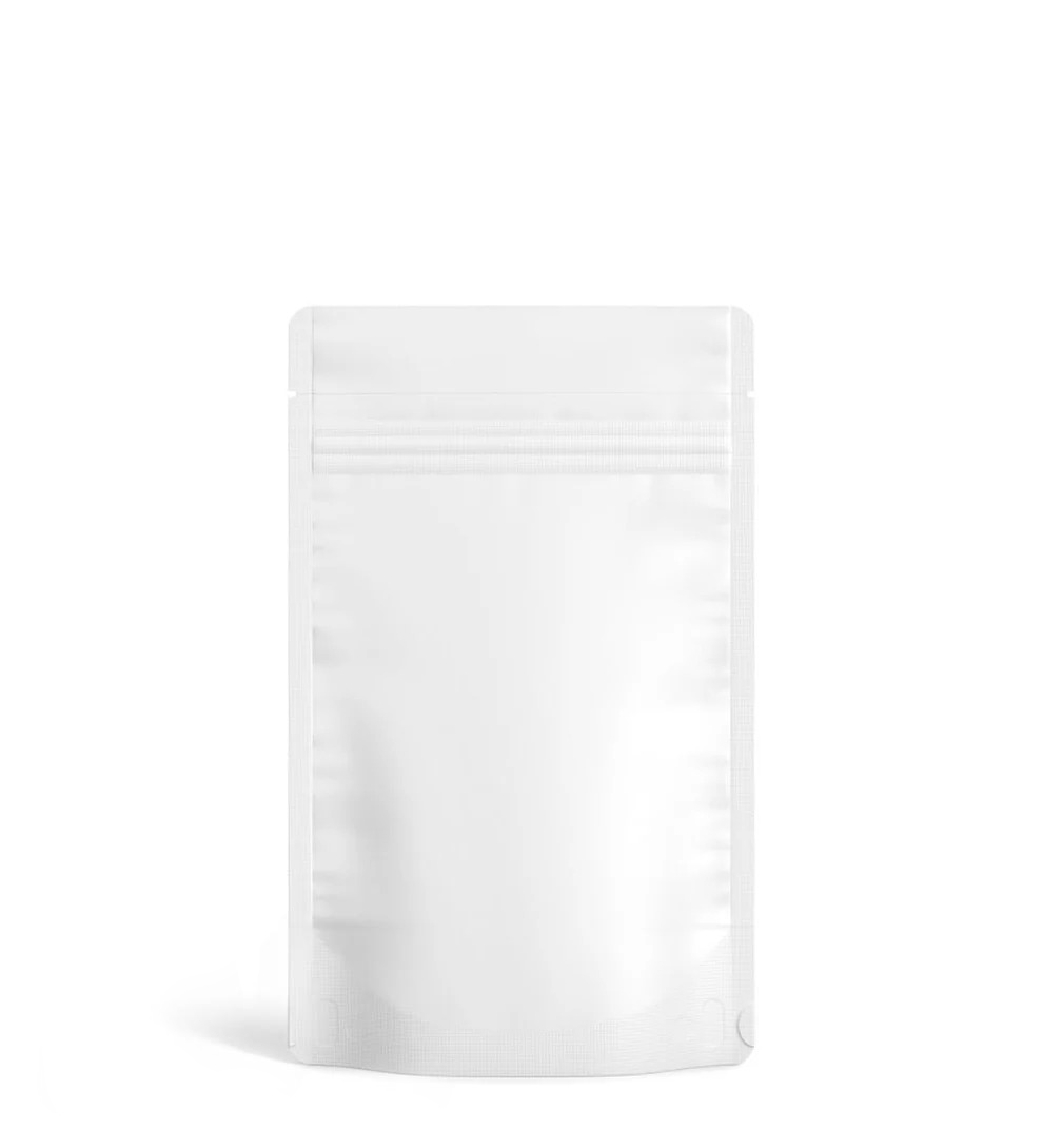 (1,000 Pack) 7g Matte White Mylar Bags with Clear Front – Tear Notch, 4" x 6.5"