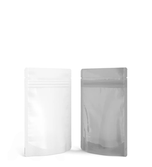 (1,000 Pack) 3.5g Matte White Mylar Bags with Clear Front – Tear Notch, 3.62" x 5"