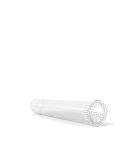 (1,000 Pack) 116mm Clear King Size Child Resistant Pop Top Tube