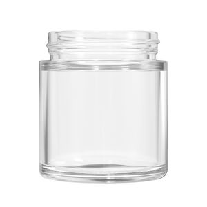 (100 Pack) 3oz Thick Glass Container with Black Child Resistant Lid