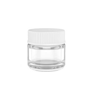 50 Pack) 3oz Thick Glass Container with Black Child Resistant Lid – SODO  LOCO