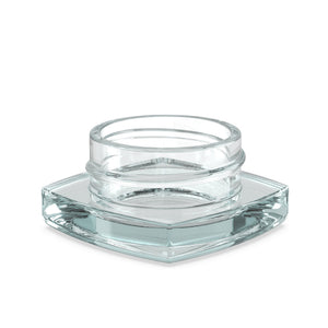 (240 Pack) 9ml Clear Glass Square Pillow Concentrate Container with Black Child Resistant Lid