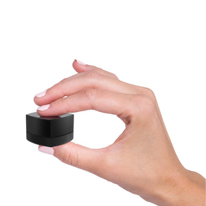 (250 Pack) 5ml Black Glass Square Pillow Concentrate Container with Black Child Resistant Lid
