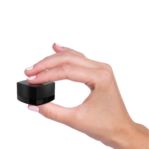 (240 Pack) 9ml Black Glass Square Pillow Concentrate Container with Black Child Resistant Lid